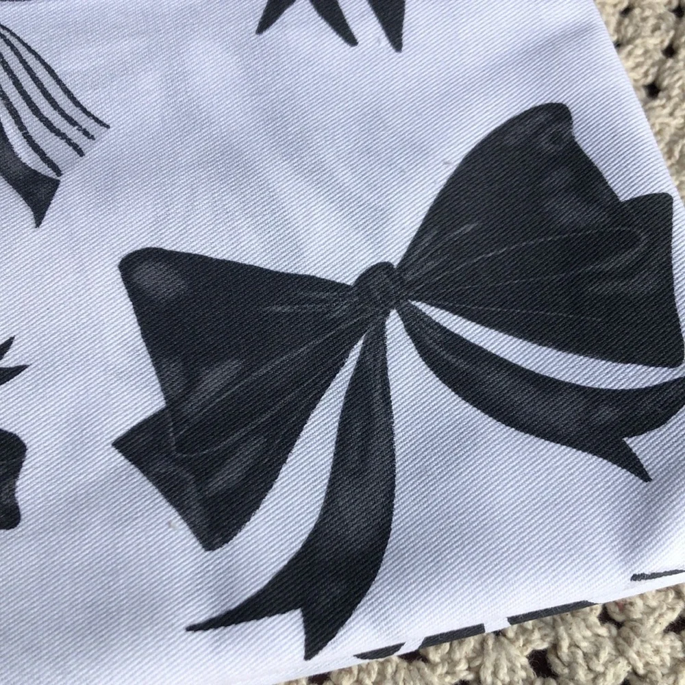 Tahari Home Monochrome BOW Shower Curtain
